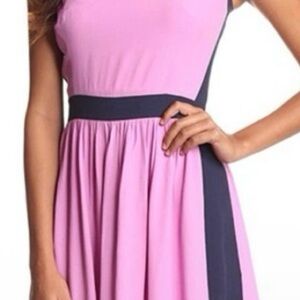 Lilly Pulitzer Pink and Black Midi Dress